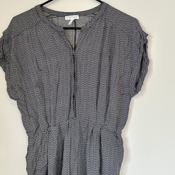 Leith Black and White Chevron Jumpsuit - Size: Small - Picture 2 of 8